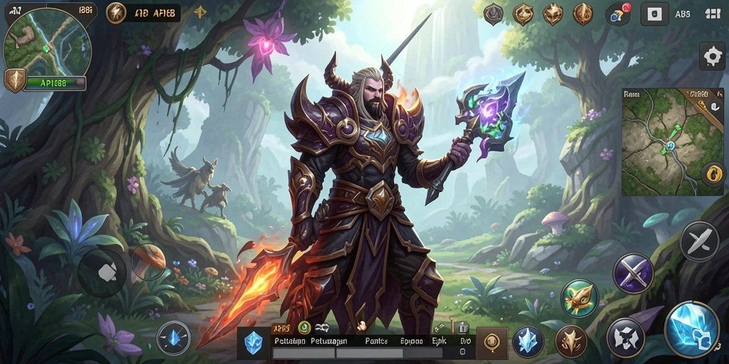 Tampilan gameplay menakjubkan dalam RPG API88 yang memukai.