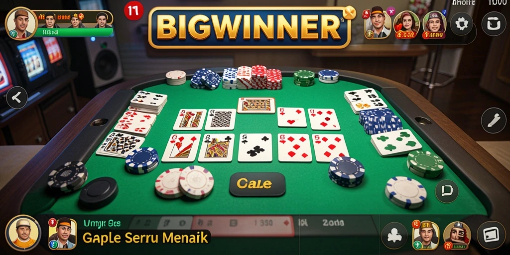 Gameplay Gaple yang seru dan interaktif di BIGWINNER.
