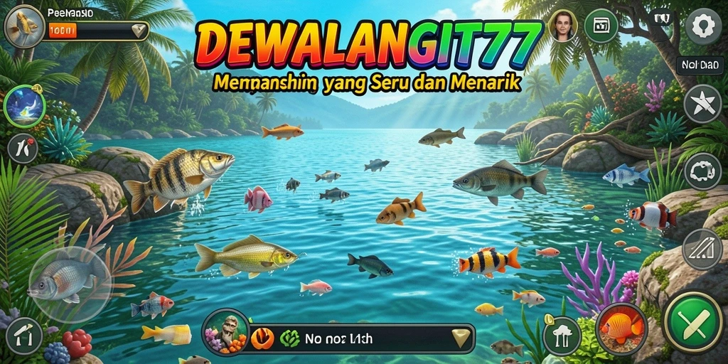 Gameplay DEWALANGIT77 menunjukkan pengalaman memancing yang imersif.