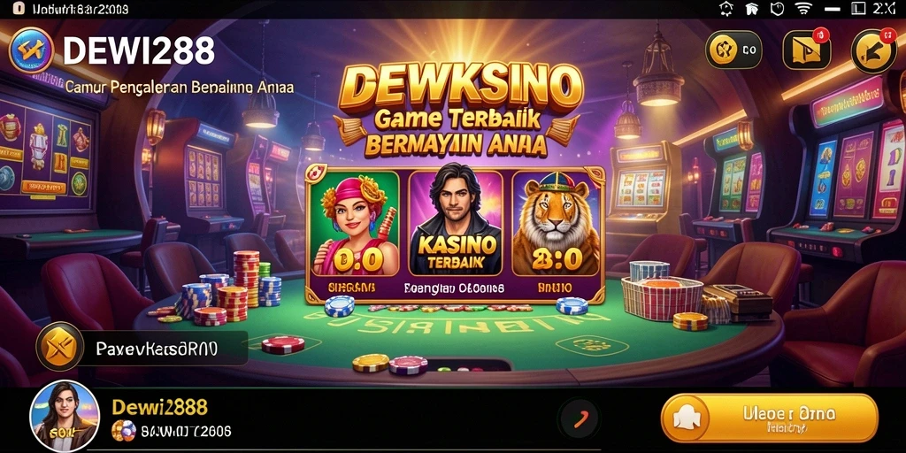 Tampilan gameplay DEWI288 yang menarik dan interaktif di aplikasi Kasino.