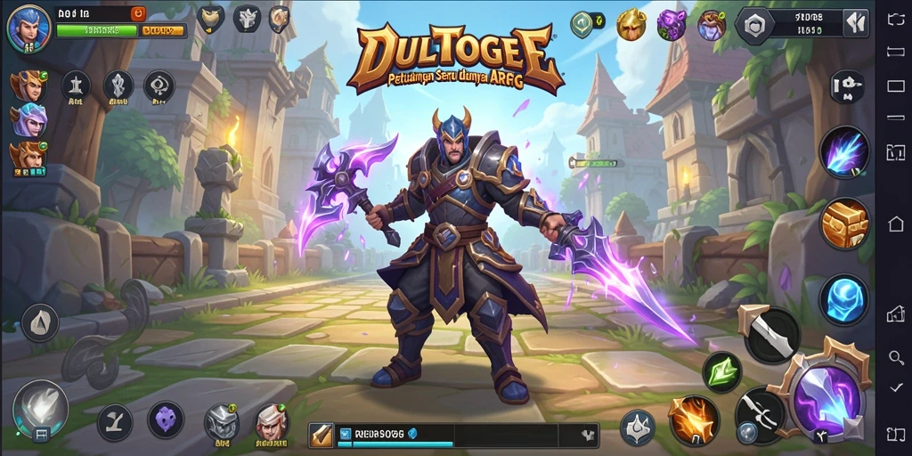 Tampilan gameplay epik DULTOGEL dalam aksi ARPG.