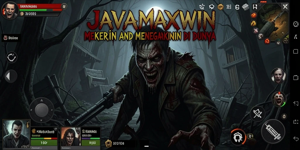 Gameplay horror di JAVAMAXWIN dengan suasana mencekam dan makhluk menyeramkan.