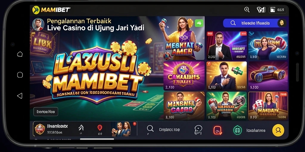 Tampilan gameplay Live Casino yang mendebarkan di MAMIBET.