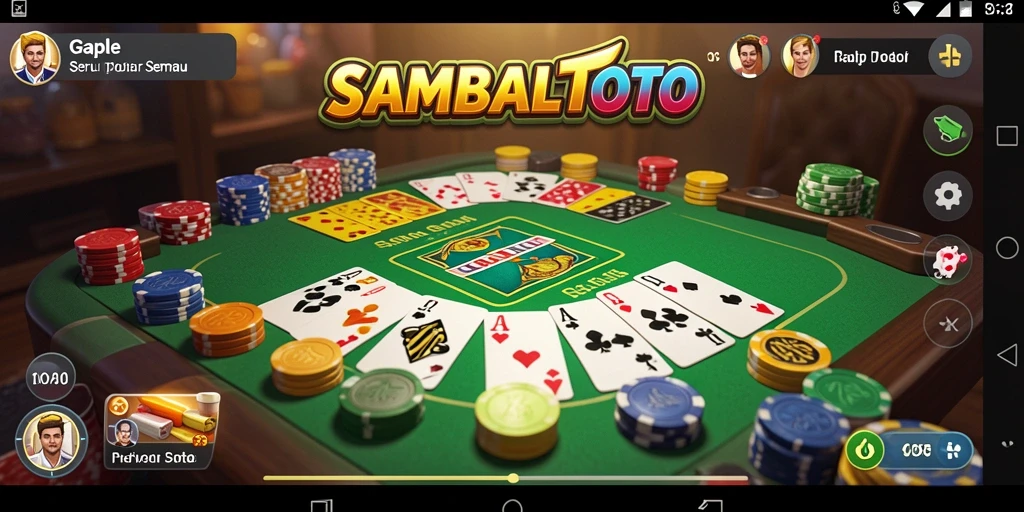 Tampilan gameplay Gaple yang seru dan interaktif di SAMBALTOTO.