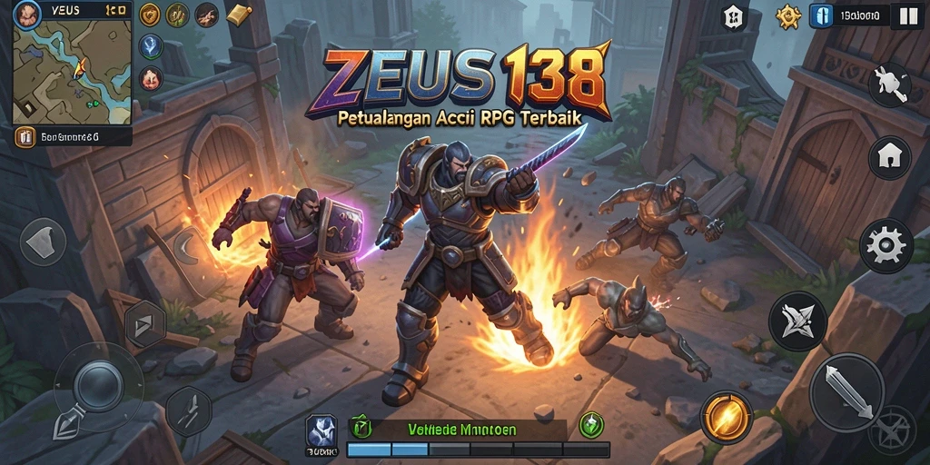 Tampilan gameplay mendebarkan dalam ZEUS138 ARPG.